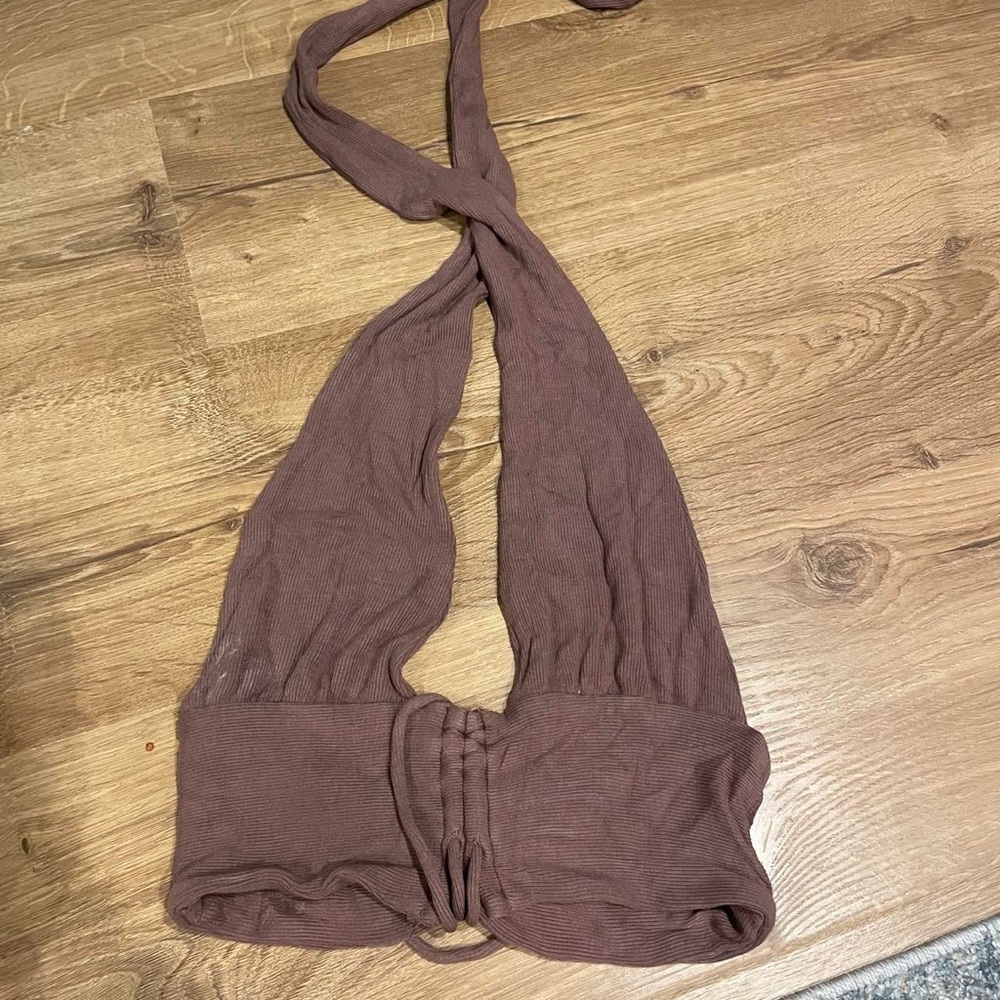 Princess Polly brown halter top size 4